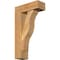 Ekena Millwork Funston Block Rough Sawn Bracket w/ Offset Brace, Western Red Cedar, 6"W x 16"D x 28"H BKT0604X16X28FST05RWR - alternate 1